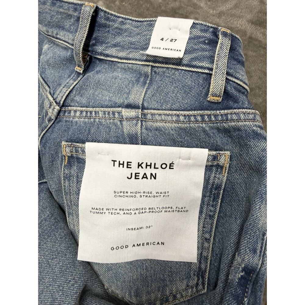 NWT Good American The Khloe Jean High Rise Straight Leg Jeans sz 27 - Picture 11 of 12